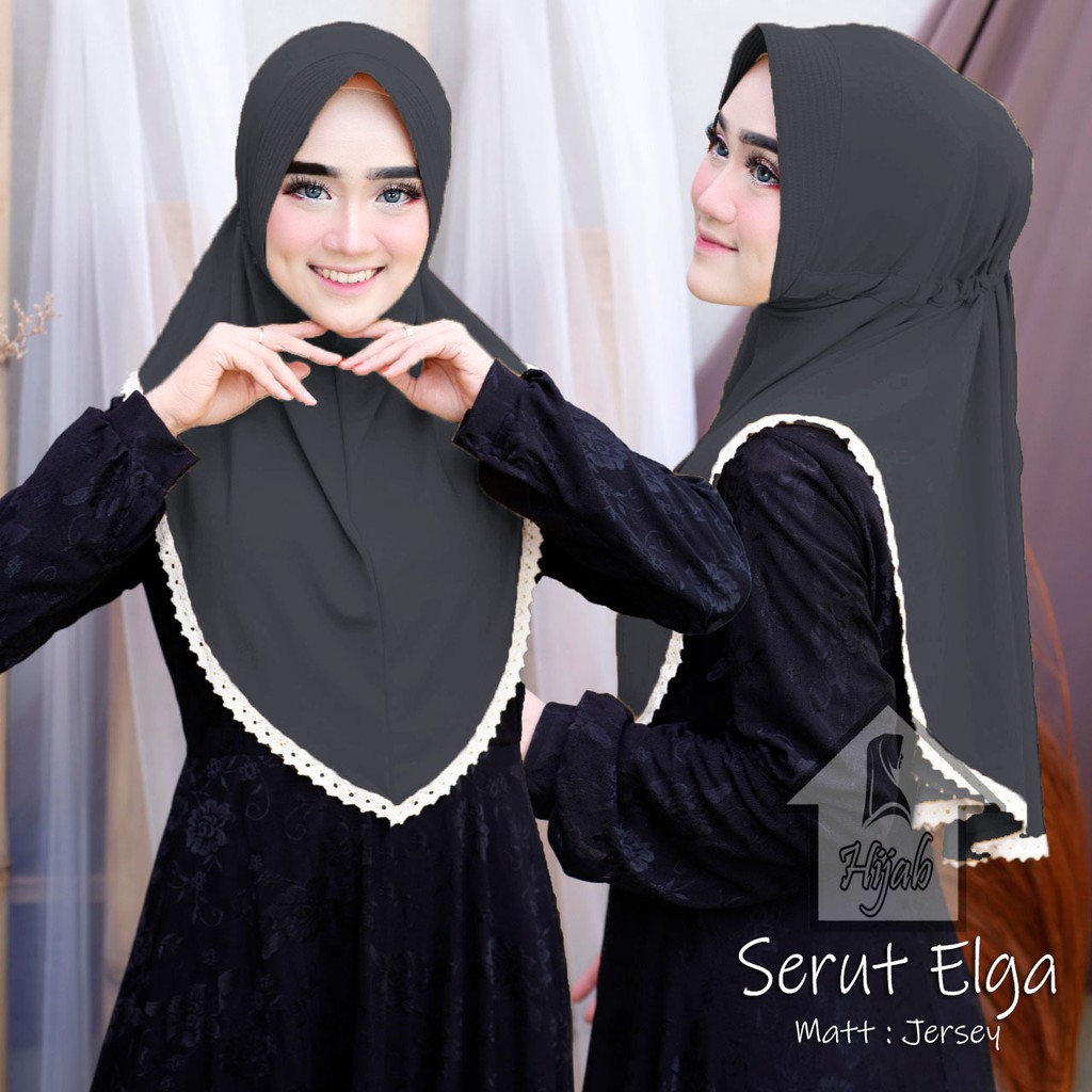 JILBAB INSTAN JERSEY TERBARU HIJAB BERGO SERUT ELGA KERUDUNG INSTAN BERGO TERMURAH RUMAH HIJA'B-Abu Tua
