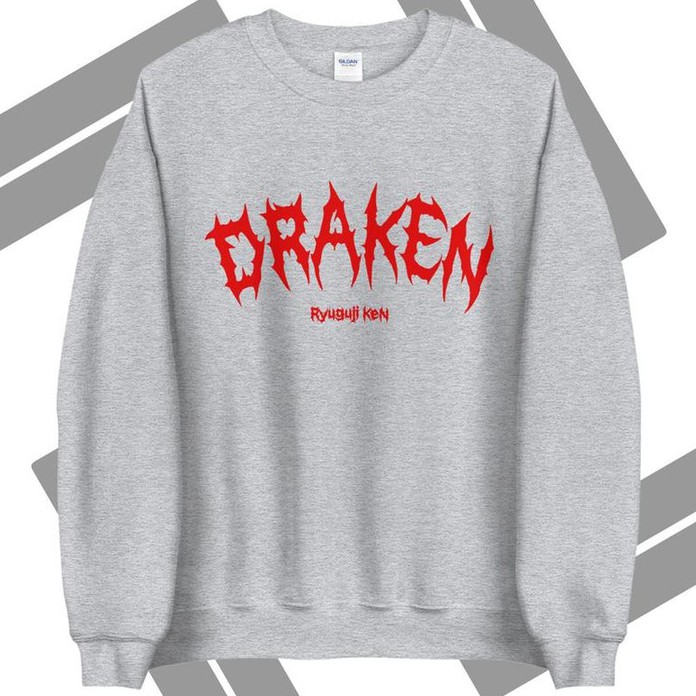 Crewneck Draken Typo Anime Tokyo Revengers Manga Premium Cotton Fleece