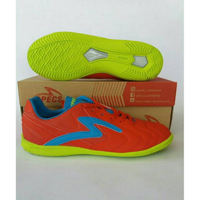 Restock Lagi SEPATU FUTSAL SPECS VALOR  IN  TRUE RED ROCK BLUE TOXIC GREEN ORIGINAL BNIB