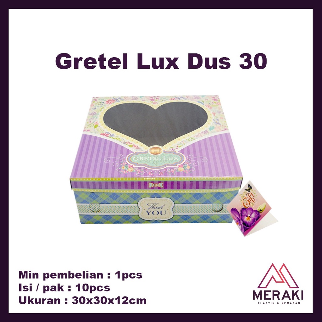 

Gretel Lux Dus Box Kue Nasi Cake 30x30 cm