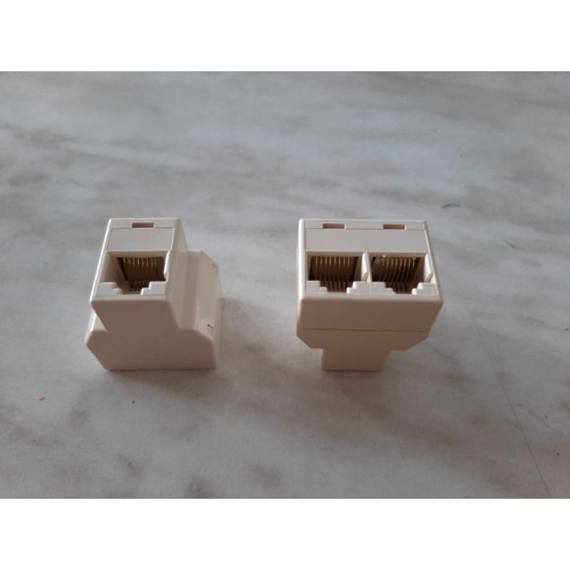 Barel RJ45 Double 1 - 2 - Sambungan Cabang Lan  - Cabang Input 1 Output 2