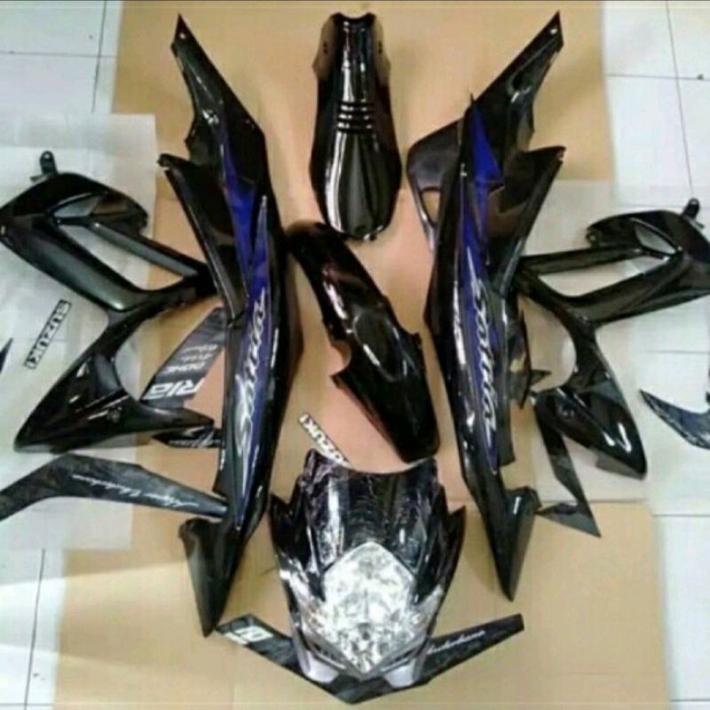 Cover dek bodi body full set halus + sticker SUZUKI SATRIA F FU BARONG LAMA OLD kualitas terjamin ba