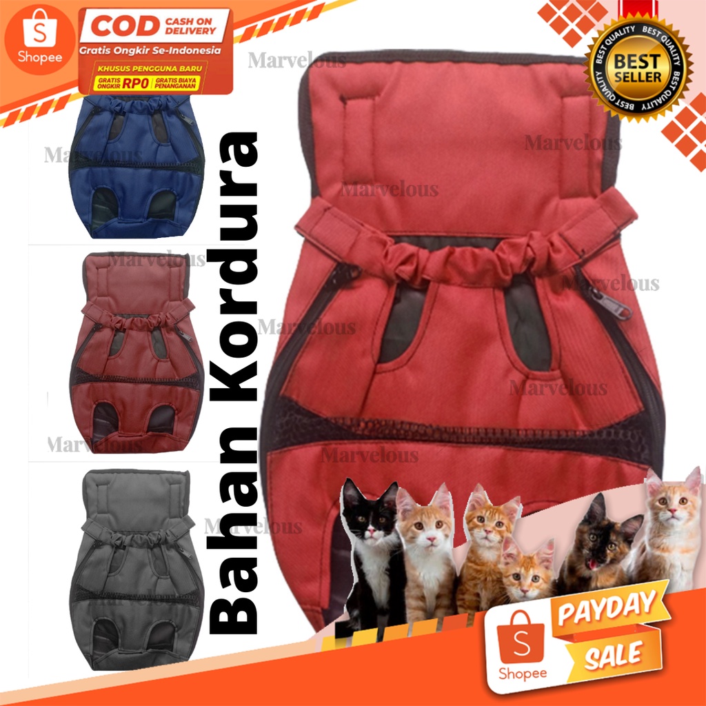 GENDONGAN KUCING ANJING DEPAN MURAH BAHAN PREMIUM BANYAK UKURAN ( S M L XL ) / TAS GENDONG KUCING MURAH BISA UNTUK KITTEN / PET TRAVEL TAS GENDONGAN KUCING ANJING DEPAN BELAKANG CAT BAG FRONT BAG PACK MOTIF POLOS KORDURA DAN KULIT / GENDONGAN KUCING LUCU