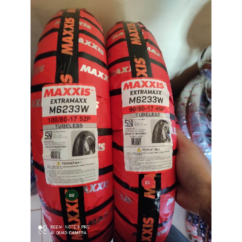 paket ban maxxis tubles xtramaxx 90/80+100/80.17 free pentil