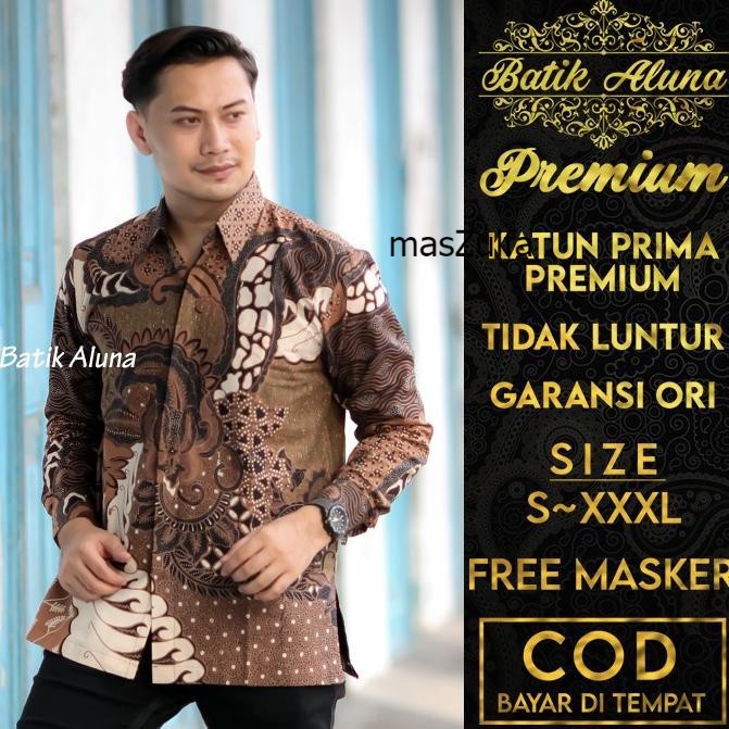 Baju Batik Aluna Pria Prabuseno Danar Hadi 72 Keris Sutra Antasena Arkanza Skala Semar Original AW (