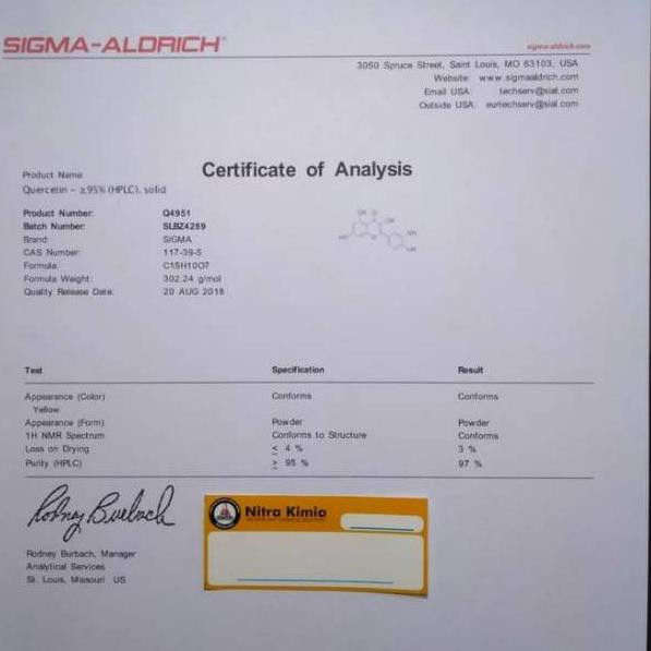 MALL  Quercetine Sigma/Quercetin/Quersetine/Quersetin/Kuercetine/Kuersetin