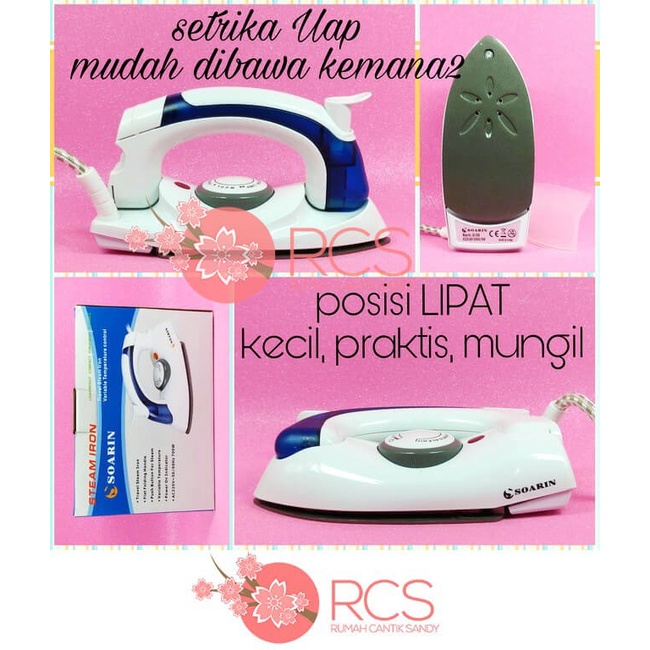 [ SOARIN ] Setrika Baju Uap Soarin STRIKA LIPAT MINI / Portable(T6Q3) Setrika uap traveling sederhan