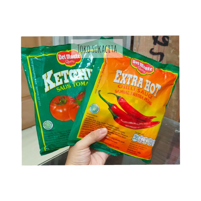 

Del Monte Quality Ketchup Sachetan Tomat & Extra hot