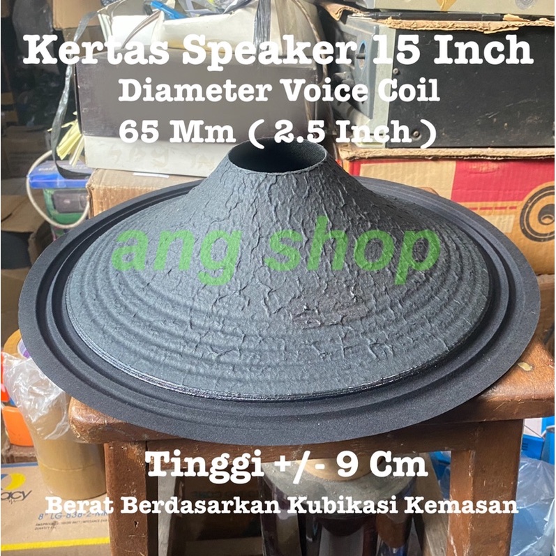 Daun Conus Speaker 15 Inch Inci In Coil 2.5 Inch 65 Mm 65Mm Jeruk Garis Impor Tebal