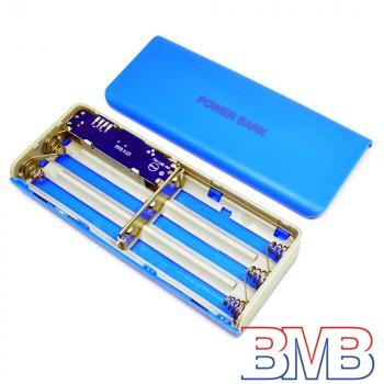 N22 YDJ-009HX BIRU Case Power Bank DIY untuk 5 PCS 18650