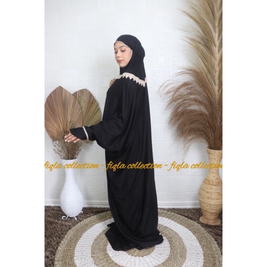 FIQLA COLLECTION - Mukena Terusan / Lajuran Katun Rayon Renda - Renda Starla