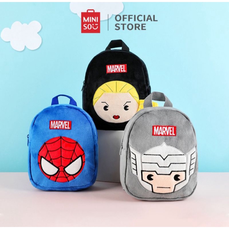 Miniso Backpack Marvel tas lembut untuk anak