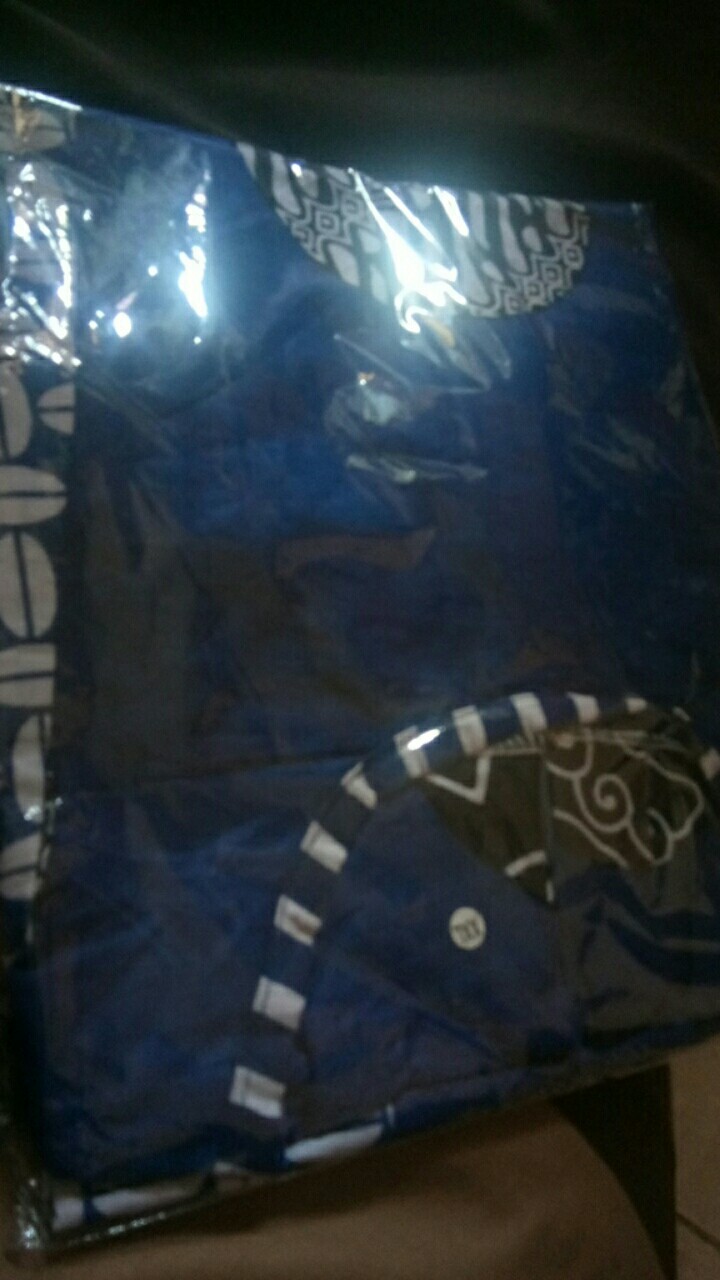 Batik Tunik Shibori Jumputan Terbaru Size S-3l / Hrb026 Yelbor Navbor / Biru Putih / Original..