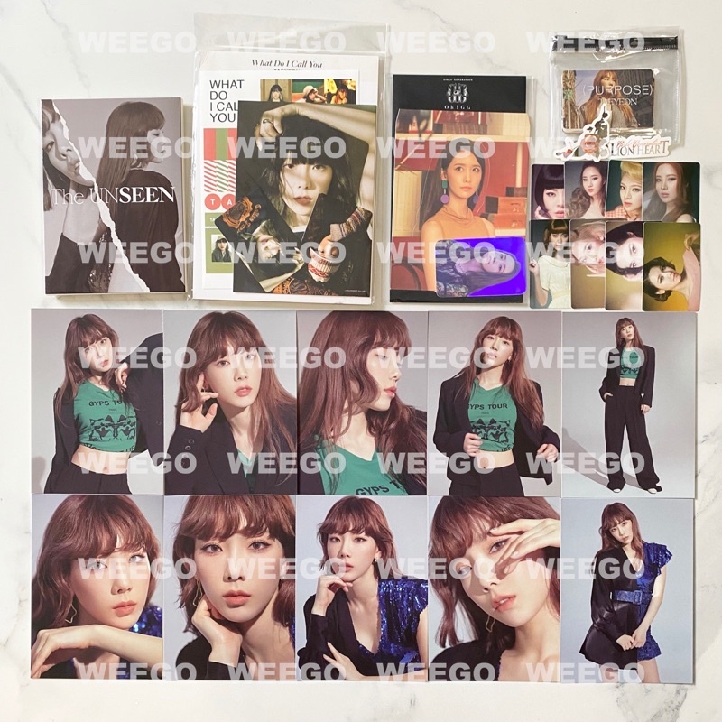 READY YOONA OHGG HOLOGRAM , TAEYEON UNSEEN POSTCARD STICKER PHOTO FRAME DECO SET SNSD LION HEART STI