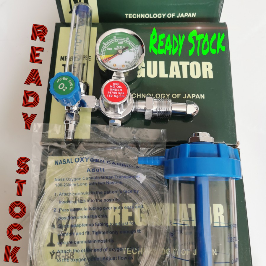 Regulator Tabung Oksigen Medical 02, Japan Technology, Full set Oxygen