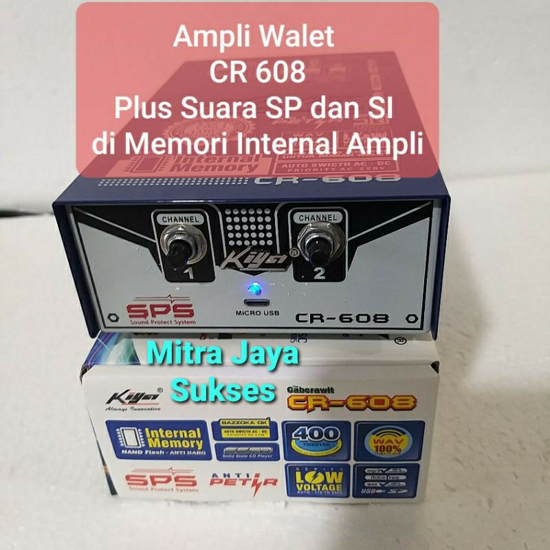 Ampli Walet Caberawit CR 608 Free Suara SP dan SI + Timer Kiya On Off Suara Panggil