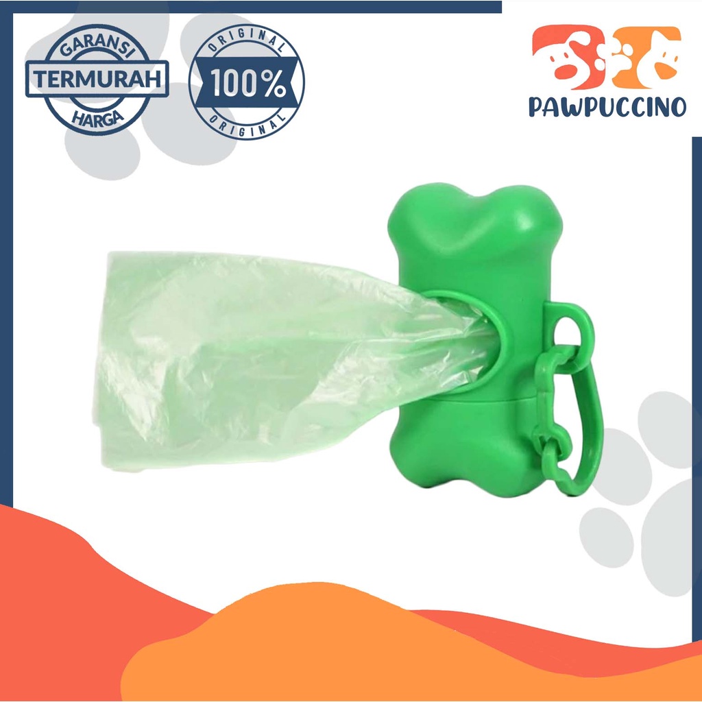 Dispenser Trash Waste Bag Kantong Plastik Poop Kotoran Anjing Kucing