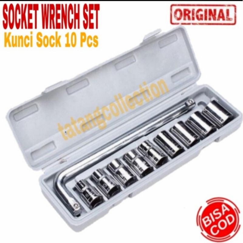KUNCI SHOCK SET 10PCS 8-24MM  Ukuran 8, 10, 12, 14, 17, 19, 21, 22, 24mm