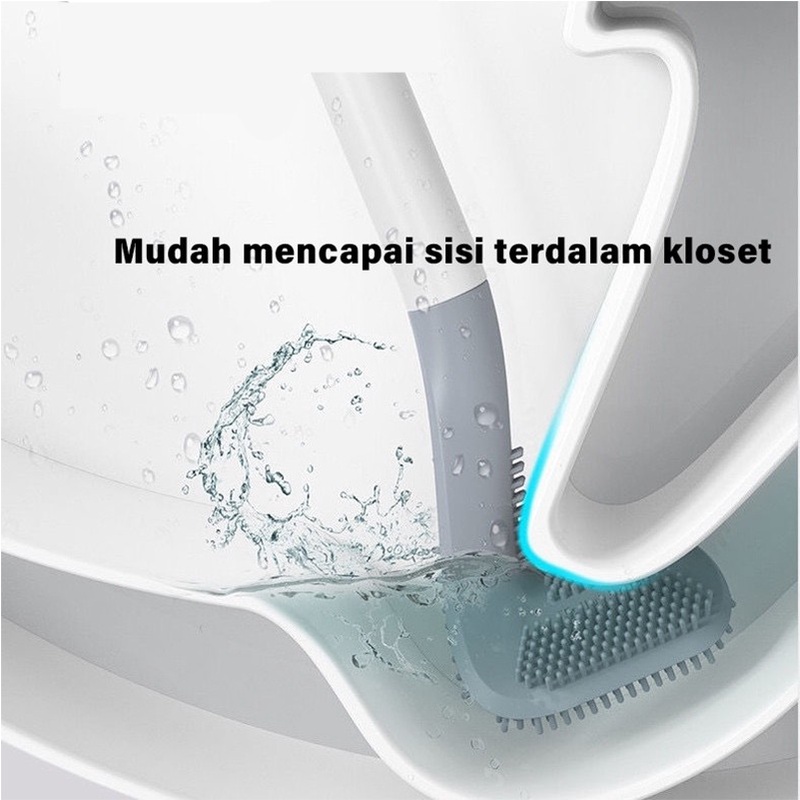 Sikat WC Silikon Brush Toilet Silicone Sikat Pembersih Kamar Mandi