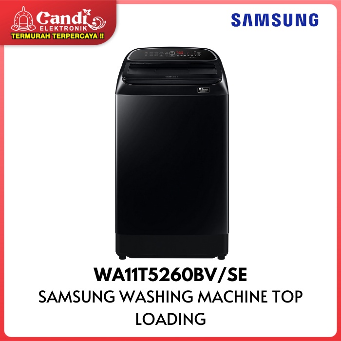 SAMSUNG Mesin Cuci Top Loading WOBBLE 11 Kg WA11T5260BV/SE Digital Inverter