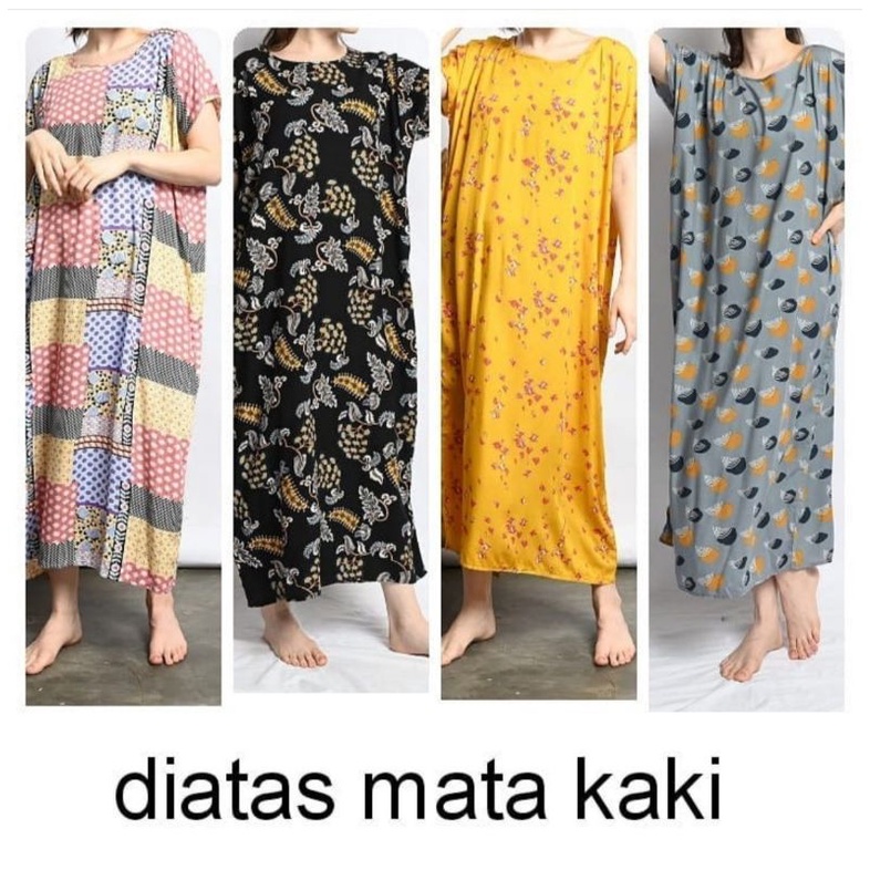 Daster Muslimah Katun Rayon / Daster Panjang / Daster Pendek