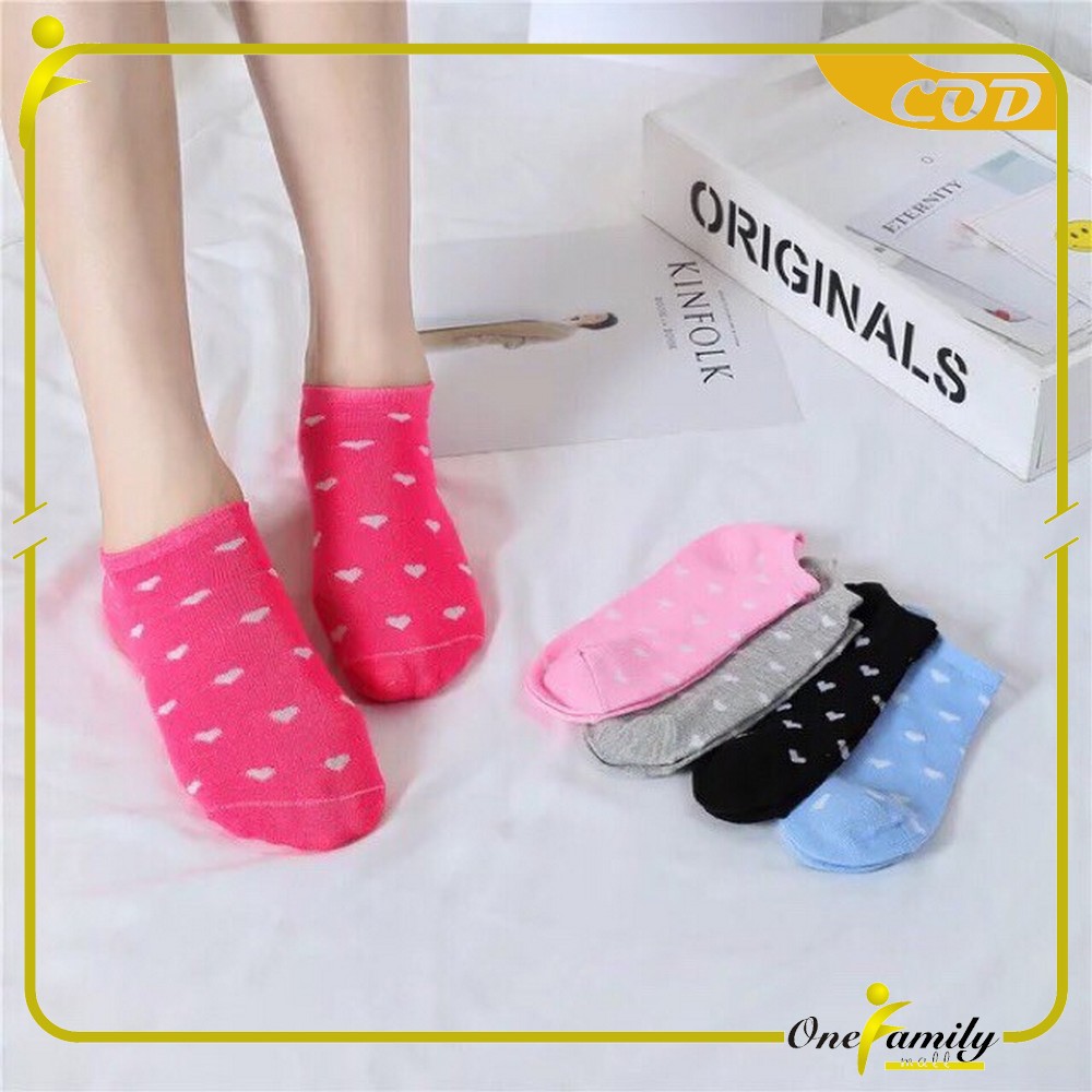 ONE - P51-P54 Kaos Kaki Pendek Dewasa / Kaos Kaki Semata Kaki / Kaos Kaki Ankle Motif / Short Socks-8