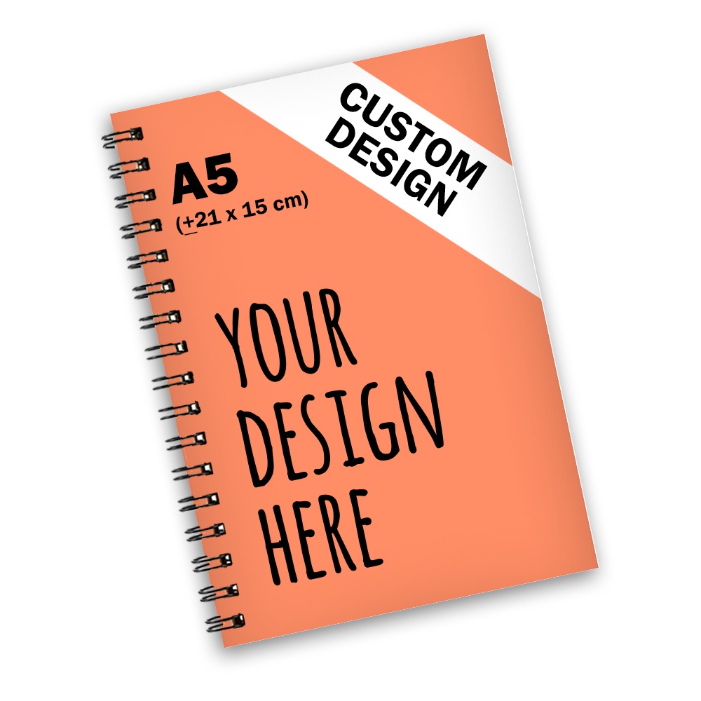 

Buku Tulis Notebook A5 Spiral Kawat Custom Design Sendiri