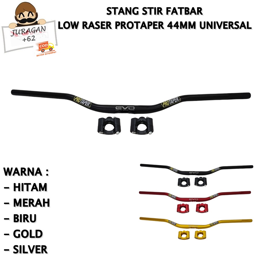 STANG STIR FATBAR LOW RAISER EVO MOTOR TRAIL MOTORCROSS 4MM