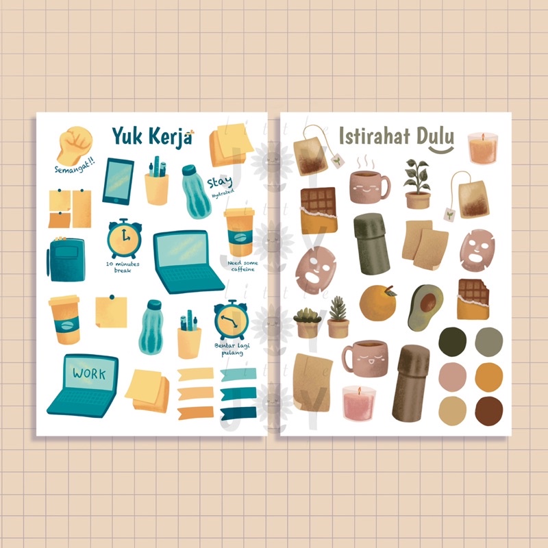 

Produktif bareng Little Joy Sticker Pack - Sticker lucu teman beraktivitas dan Journaling