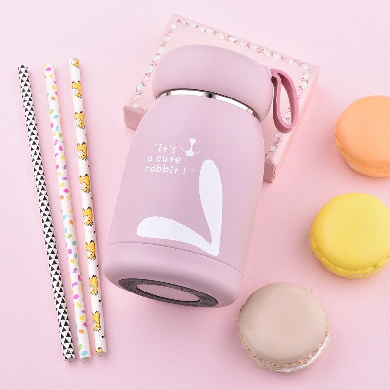 Botol Minum Termos Kopi Teh Susu Thermos Mini Tumbler Lucu Anak Dewasa Aestethic Cute Gift Bottle Stainless Steel - 320ml