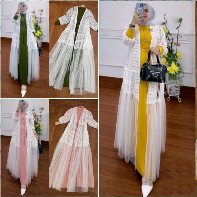 Baju Setelan Wanita Muslimah Adem Mewah Kerja Kantor Elegan Trandy Model Terbaru 2022 Set Rok Abhimy