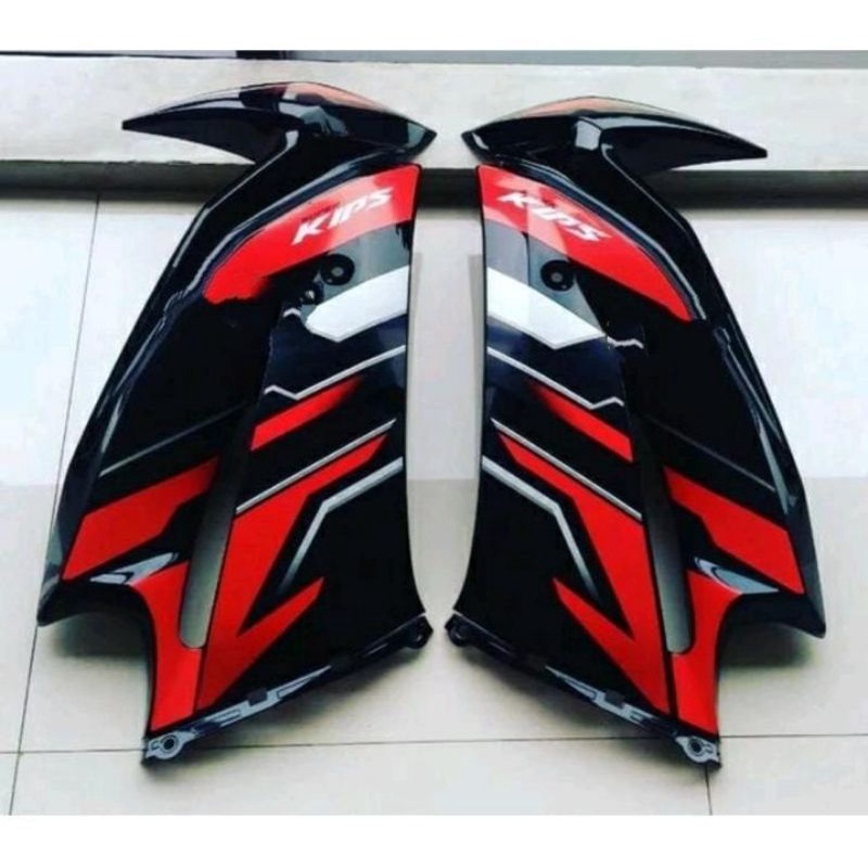FAIRING SAYAP NINJA 150 RR NEW SE 2015 HITAM MERAH STRIPING ORIGINAL KAWASAKI