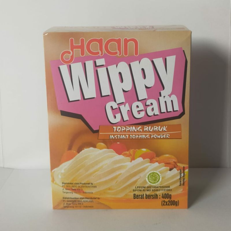 

WIPPY CREAM TOPPING BUBUK INSTAN HAAN 400GR