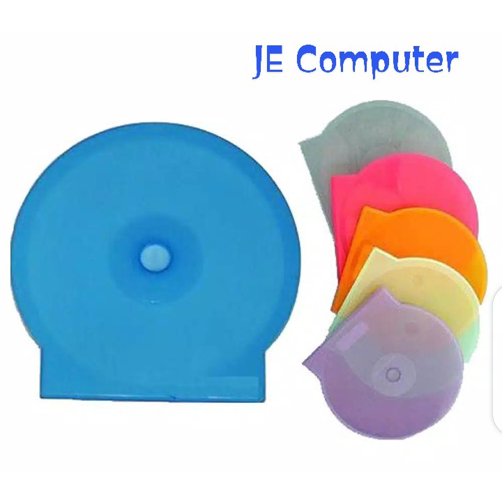 Tempat CD DVD Case Plastik Oval Bulat Kerang