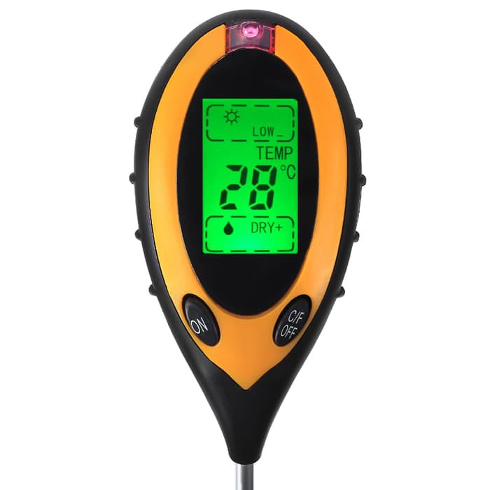 pH Meter Tanah Digital / Soil Analyzer (pH,Moisture,Light,Temperature)