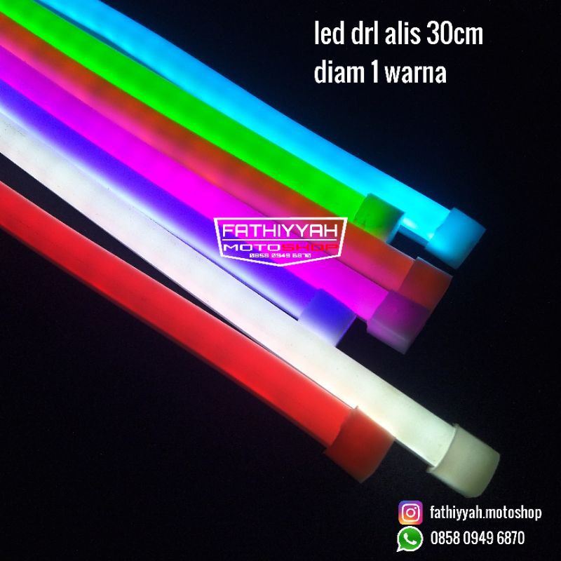 Lampu alis motor mobil 30 cm drl led grade B 1 mode vario nmax pcx xmax