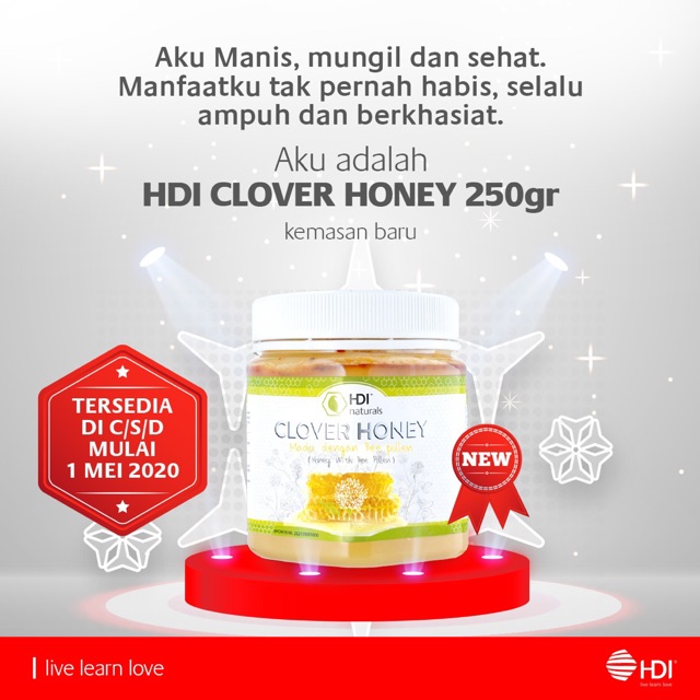 

NEW HDI Madu Clover Honey 250gr