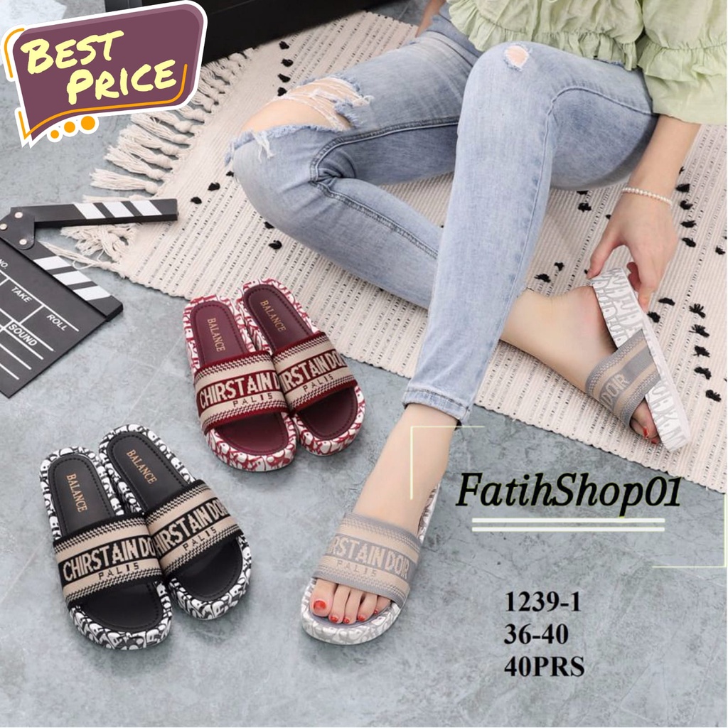 Sandal Wanita selop jelly  / Sandal Wedges Balance 1239-1 (36-40) / fashion wanita trendy