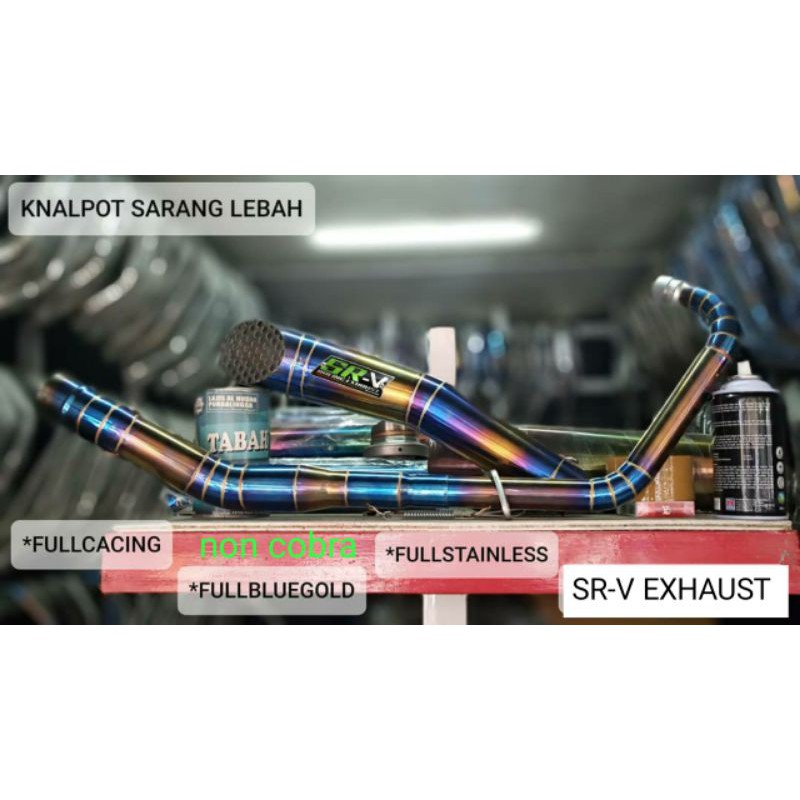 Knalpot racing silincer sarang tawon original srv cbr satria vixion sonic mx king bluemoon