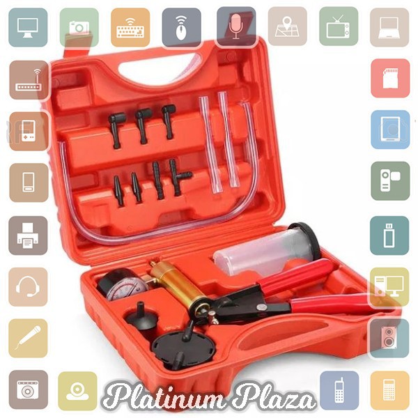 FDIT Vacuum Pistol Brake Bleeder Kit Bleeding Rem ABS Mobil - WLXY - Orange`RNHEU3-
