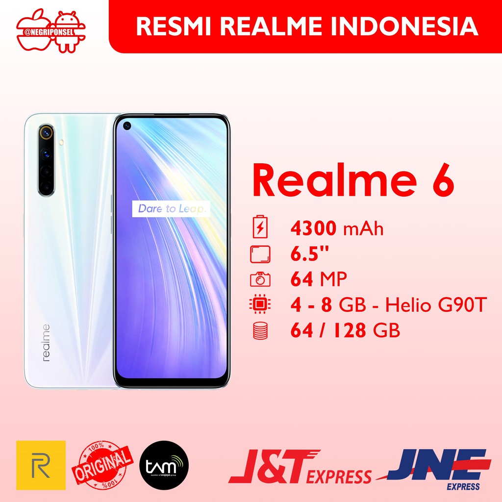 REALME 6 4GB+128GB 8GB+128GB GARANSI RESMI