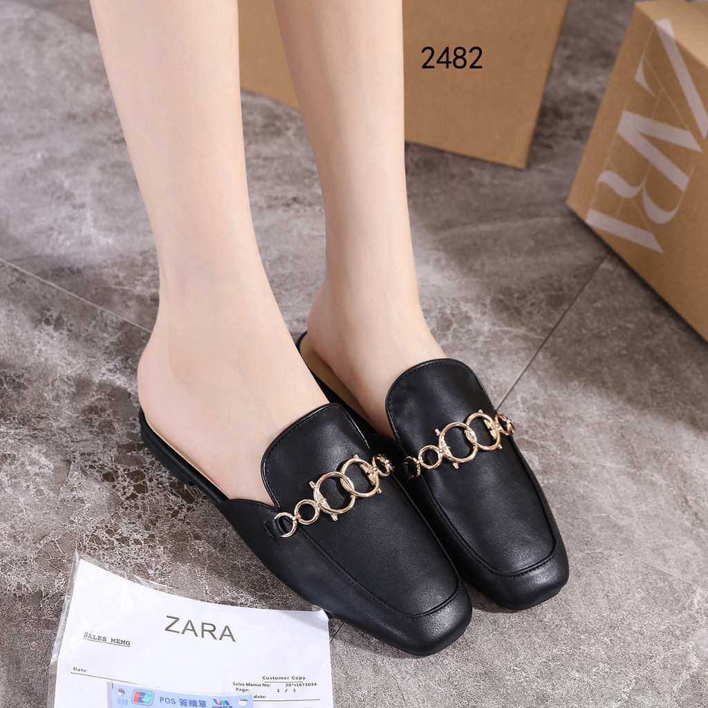 ZR Mules Leather Women Shoes #2482