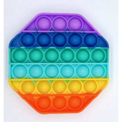 simple dimple pop it rainbow mainan  pop its round fitged Toy Push bubble-OCTAGON