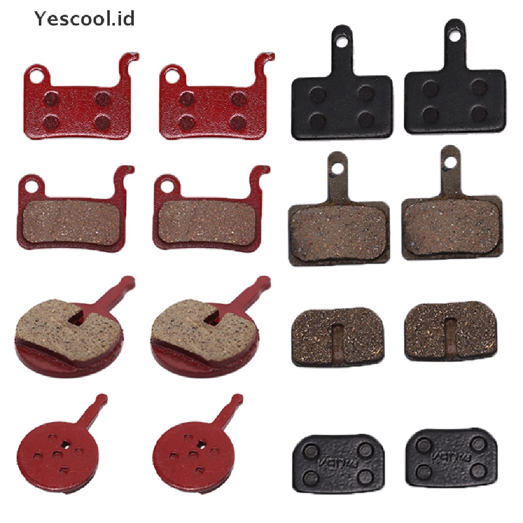 Yescool 1 Pasang Kampas Rem Cakram Sepeda Bahan Semi Metal Resin