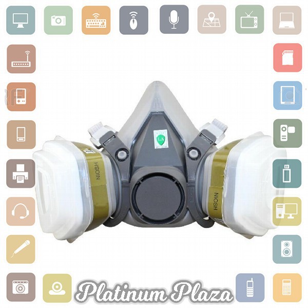 ELESESAFE Masker Gas Respirator - 6200 - Gray`96P8EP-