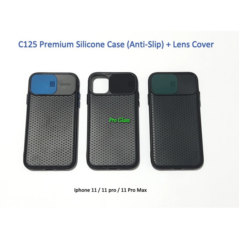 C125 Iphone 11 / 11 PRO / 11 PRO MAX AntiSlip Silicone Case Lens Protector