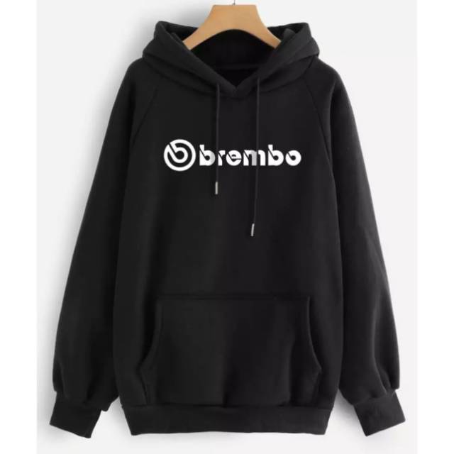 Jaket sweater hoodie hitam brembo