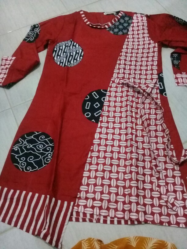 Terlaris Serut Genes Jelita Tunic Navbor Yelbor Whitbor Creambor Tunik Batik Modern Hrb030 Dolbi Dob