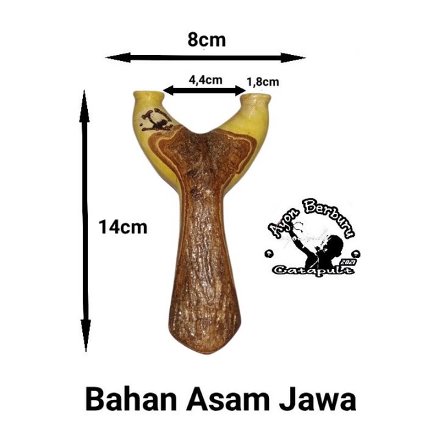 Ketapel dari kayu ASAM JAWA/Ayon catapult