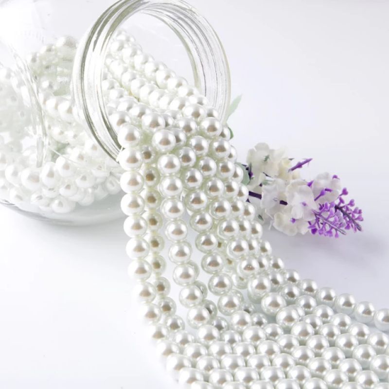 COD✅Mutiara Sintetis Berat 4mm 6mm Mutsin Bulat Tidak Mudah Luntur Tidak ada penilaian